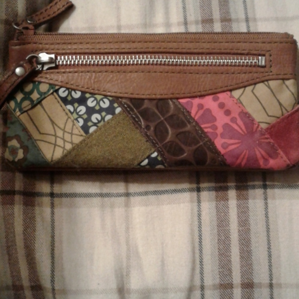 Fossil patchwork leather wallet